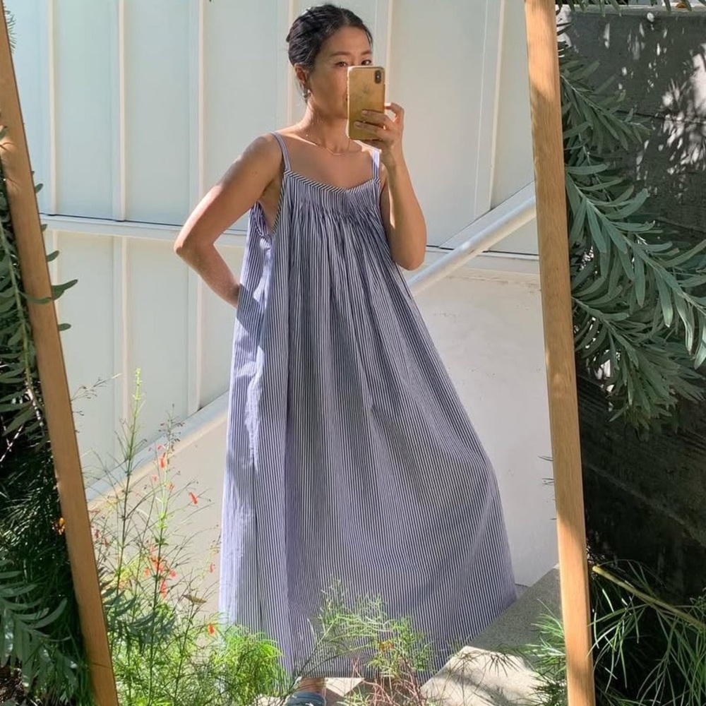 Jeana Sohn Casa Dress in Blue/White Stripe